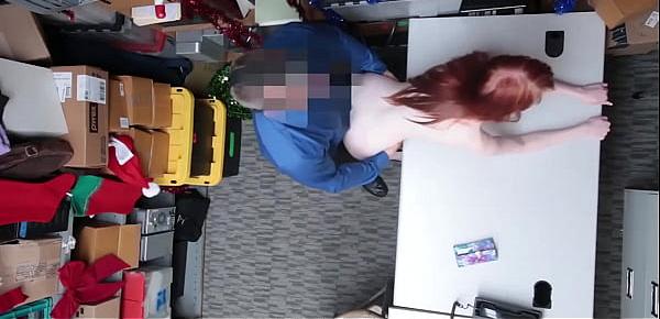  Slut Young Redhead Masturbated and Fucked by Mall Cop - Krystal Orchid